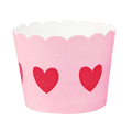 Paper Eskimo Pink Heart Baking Cups